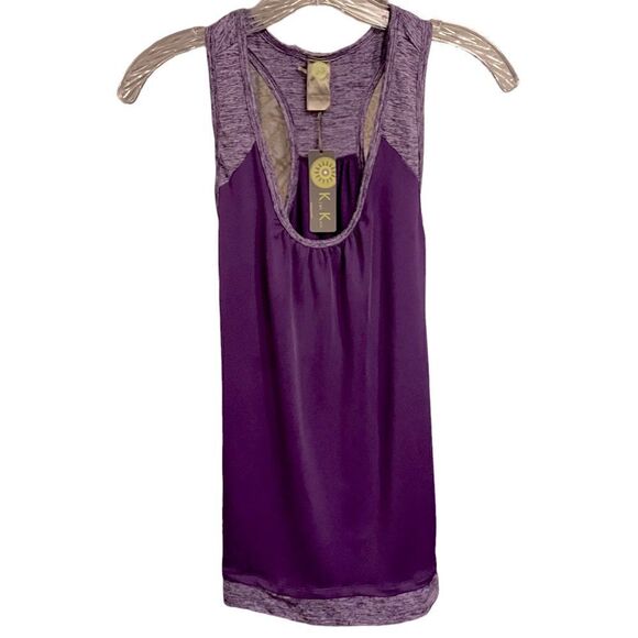 KIWI Kate Racerback Tank Top Purple Top Running Yoga Womens M - Picture 1 of 7